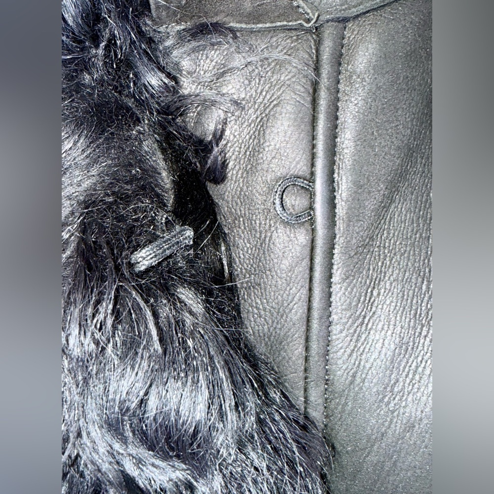 ROBERTO CAVALLI EXTRA LONG SHEARLING COAT IN BLACK - Picture 11 of 15